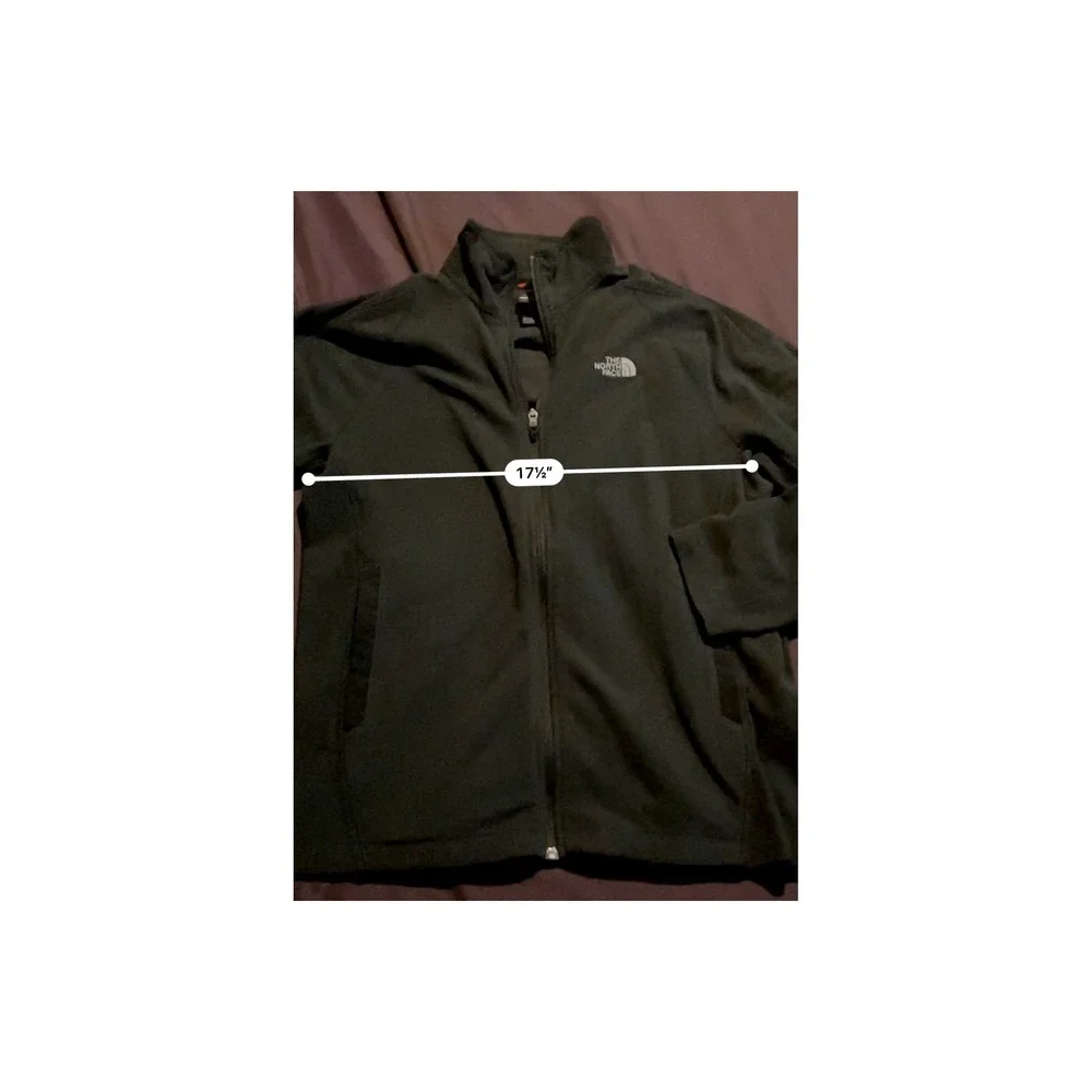 The North Face Mens Black Full Zip Fleece Jacket Mock Neck Size Medium‎
